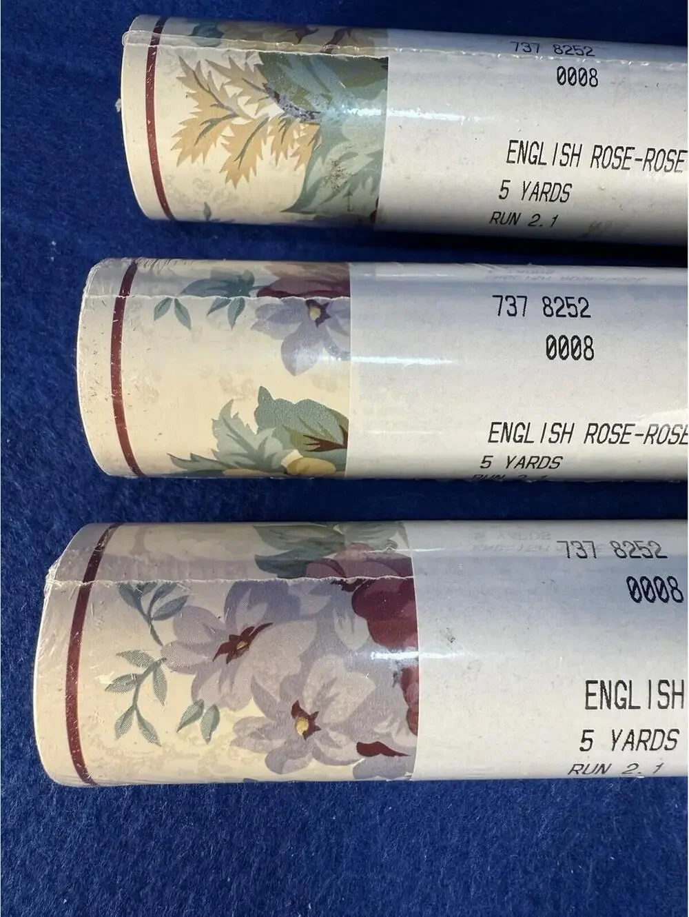 3 Rolls JCPenney ENGLISH ROSE-Rose Wallpaper Border 5 Yards Each Vintage Floral
